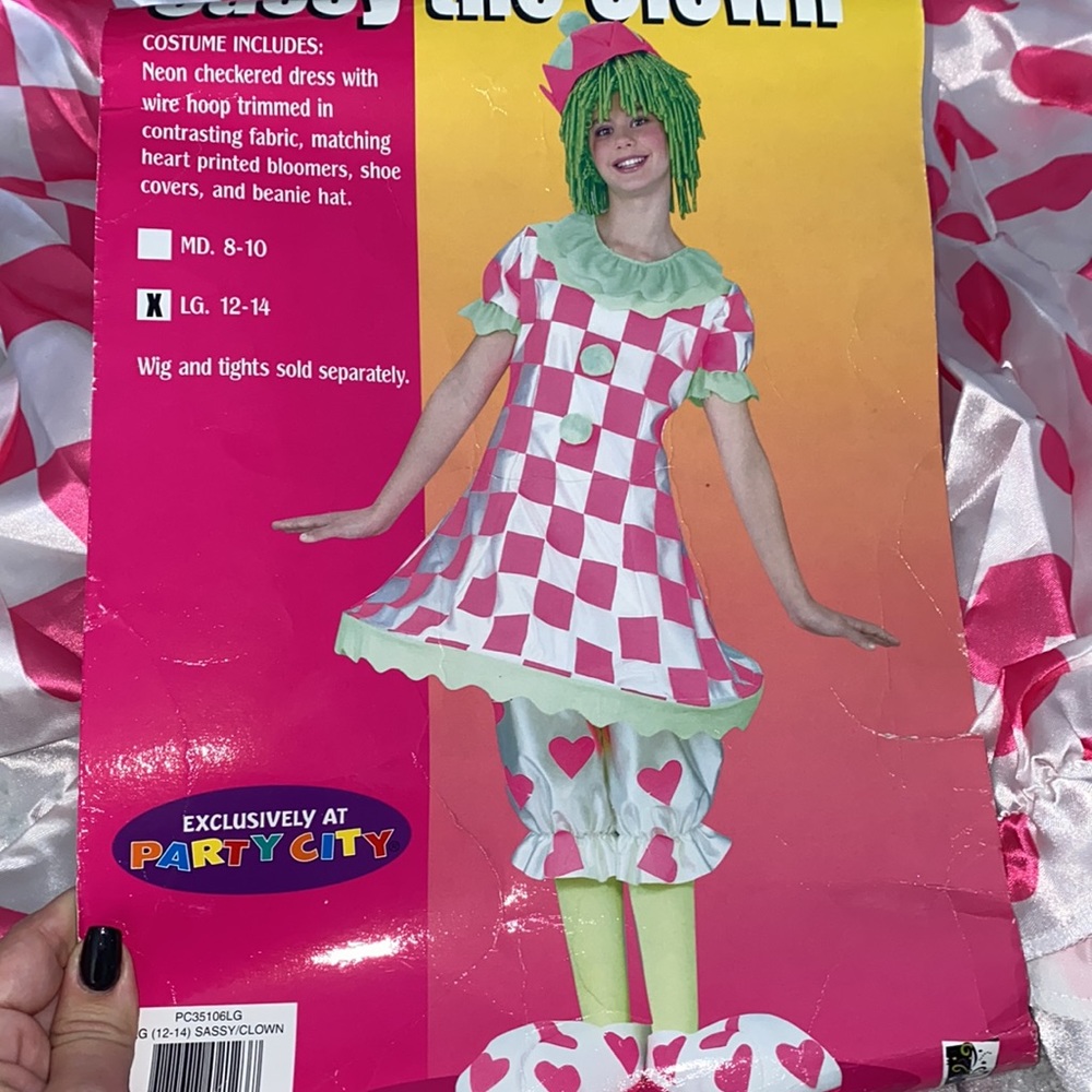 Sassy the clown Kids Halloween Costume